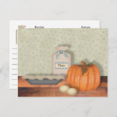 ベーキングパンプキンパイレシピカード ポストカード (正面/裏面)