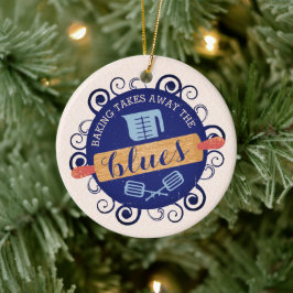 ベーキングパン転がリーのピンスイーツツリーのクリスマス セラミックオーナメント