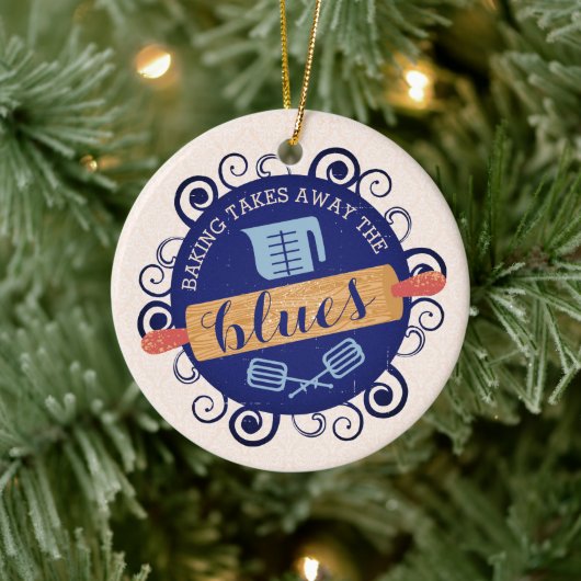 ベーキングパン転がリーのピンスイーツツリーのクリスマス セラミックオーナメント (ツリー)