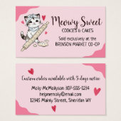 ベーキングパン転がリーキャットキットンのピンクッキー生地 (正面&裏面)