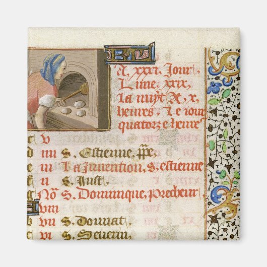 ベーキングパン、時間の本から マグネット (正面)