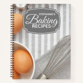 ベーキングパーソナライズされたウィスクファミリーレシピ ノートブック (正面)