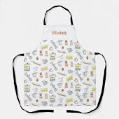 ベーキングパーソナライズされたレトロ手引き砂糖香辛料 エプロン (正面)