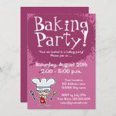 ベーキングパーティの招待状|カスタム招待状 招待状 (正面/裏面)