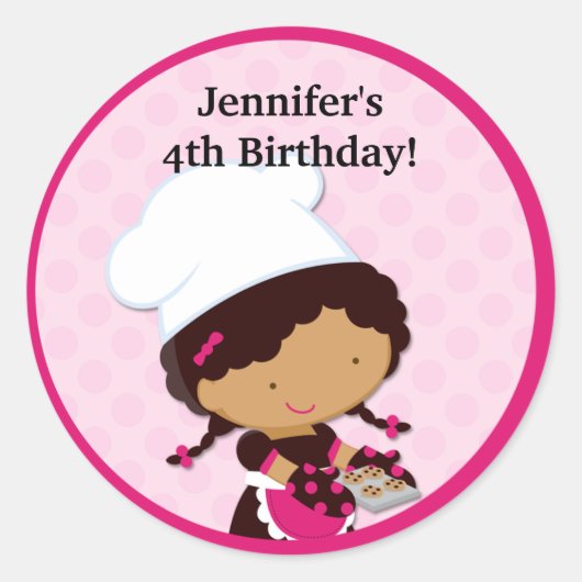 ベーキングパーティー好意ステッカー ラウンドシール (正面)