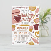 ベーキングパーティー誕生日招待状 招待状 (スタンド正面)