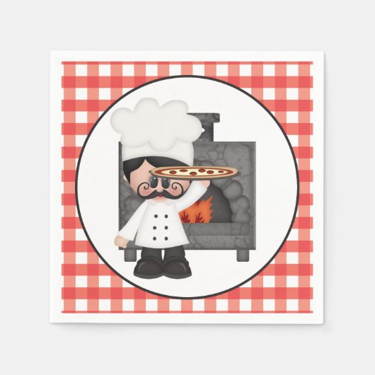 ベーキングピザシェフパーティー紙ナプキン スタンダードカクテルナプキン (正面)