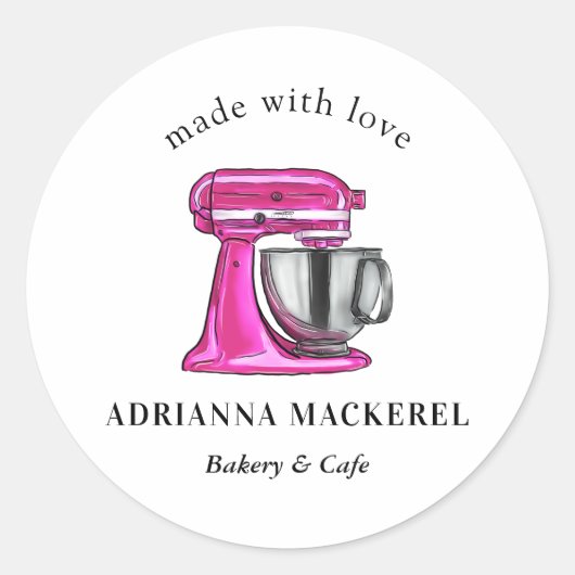 ベーキングピンクウィスクカテラーペストリーシェフキッチン ラウンドシール (正面)