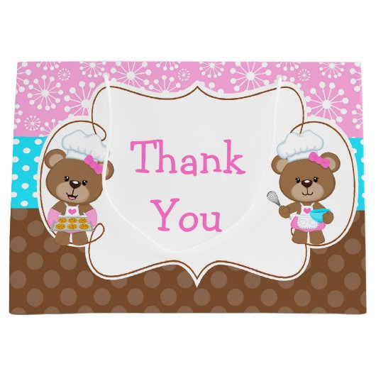 ベーキングベアーズ誕生日パーティー ラージペーパーバッグ (正面)