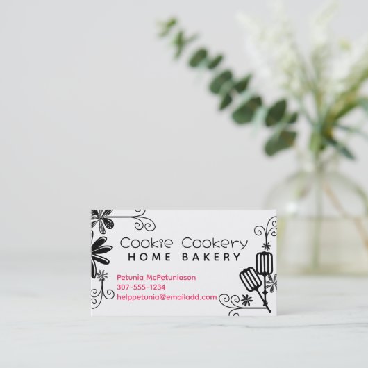 ベーキングベイカーのビーター用品フラワービジネスカー 名刺 (スタンド正面)