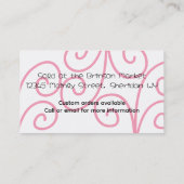 ベーキングベイカーのビーター用品フラワービジネスカー 名刺 (裏面)