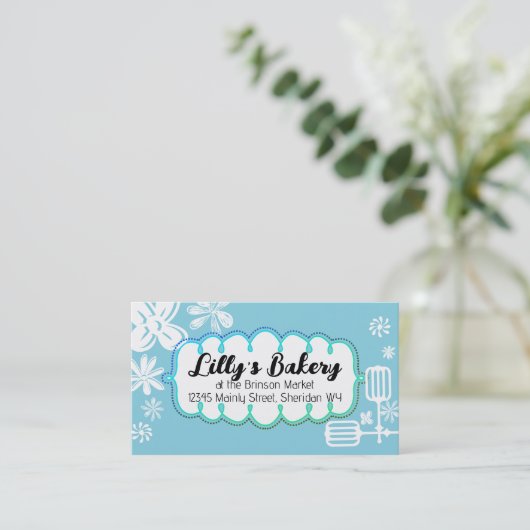 ベーキングベイカーのビーター用品フラワービジネスカー 名刺 (スタンド正面)