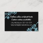 ベーキングベイカーのビーター用品フラワービジネスカー 名刺 (裏面)