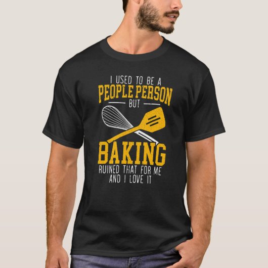 ベーキングベイカーベイクペストリーカップケーキベーカリーパン Tシャツ (正面)