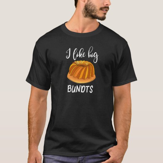 ベーキングベイカーI好きビッグバンッツケーキデザイン Tシャツ (正面)