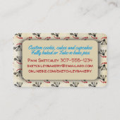 ベーキングベーカリーのパティシエでスプーンのハート 名刺 (裏面)