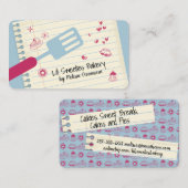 ベーキングベーカリーへらのお菓子クッキーパイ 名刺 (正面/裏面)