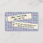 ベーキングベーカリーへらのお菓子クッキーパイ 名刺 (裏面)