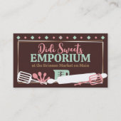 ベーキングベーカーのパティシエの調理器具レトロビジネスc 名刺 (正面)