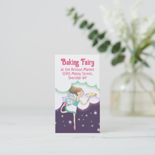 ベーキングベーカーのパティシキッチンフェアリーのビジネスca 名刺 (スタンド正面)