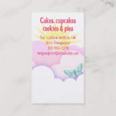 ベーキングベーカーのパティシキッチンフェアリーのビジネスca 名刺 (裏面)