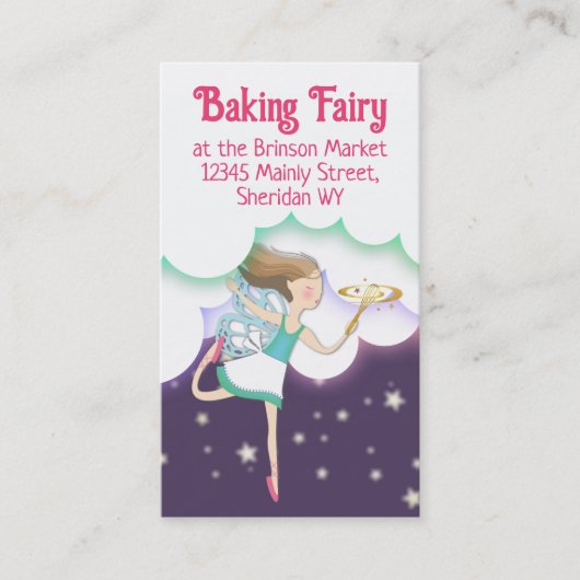 ベーキングベーカーのパティシキッチンフェアリーのビジネスca 名刺 (正面)