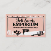 ベーキングベーカー菓子シェフケーキCookie 名刺 (正面)