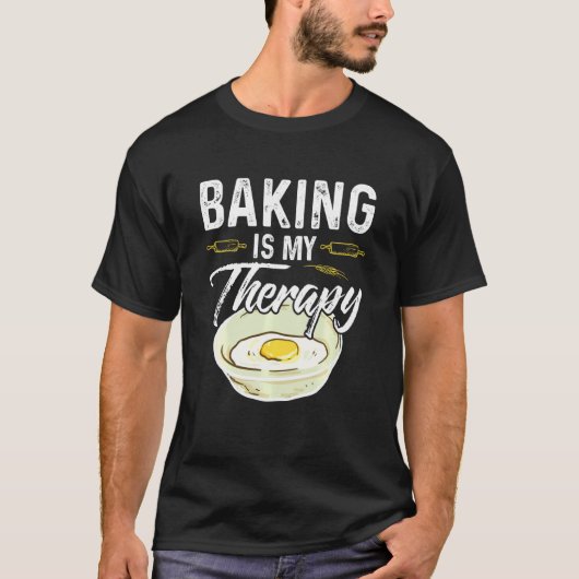 ベーキングマイマイセラピーおもしろいベーキング焼き Tシャツ (正面)