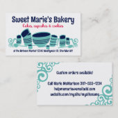 ベーキングミキシングボウルのキッチンキャニスターのベーカリー部… 名刺 (正面/裏面)