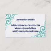 ベーキングミキシングボウルのキッチンキャニスターのベーカリー部… 名刺 (裏面)