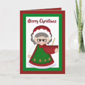 ベーキングミセスクロース追加メッセージのクリスマスカード シーズンカード (正面)