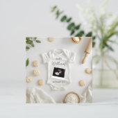 ベーキングミニマル妊娠の発表 招待状 (スタンド正面)