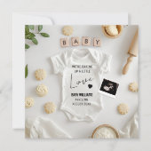 ベーキングミニマル妊娠の発表 招待状 (正面)