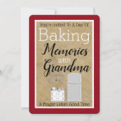 ベーキングメモリーズウィズ祖母招待状 招待状 (正面)