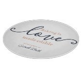 ベーキングモダンは愛で作った食用パーソナライズされた カッティングボード (角)