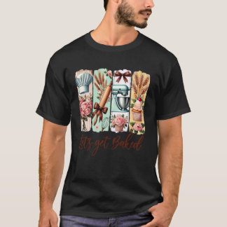 ベーキングラバー ベーカーブラシストローク コケットボウさあ始めよう Tシャツ