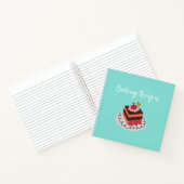 ベーキングレシピノート – ケーキの正方形スライス ノートブック (内部)