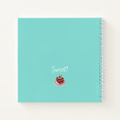 ベーキングレシピノート – ケーキの正方形スライス ノートブック (裏面)