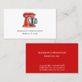 ベーキングレッドウィスクケーターラーパティシモダンエ 名刺 (正面/裏面)