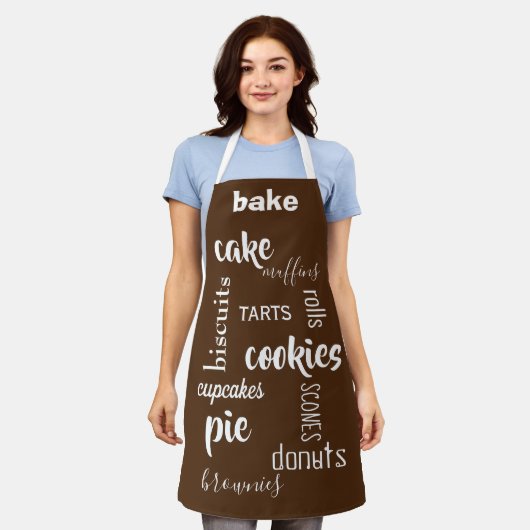ベーキングワーズブラウンキッチンエプロン エプロン (着用した状態)