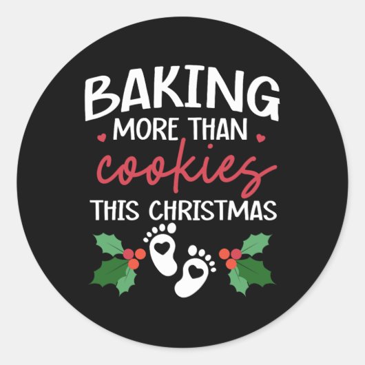 ベーキング以上のクッキーこのクリスマスバー ラウンドシール (正面)