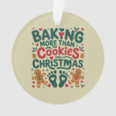 ベーキング以上のクッキーこのクリスマス妊娠 オーナメント (正面)