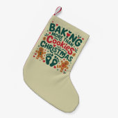 ベーキング以上のクッキーこのクリスマス妊娠 スモールクリスマスストッキング (正面 (吊り時))