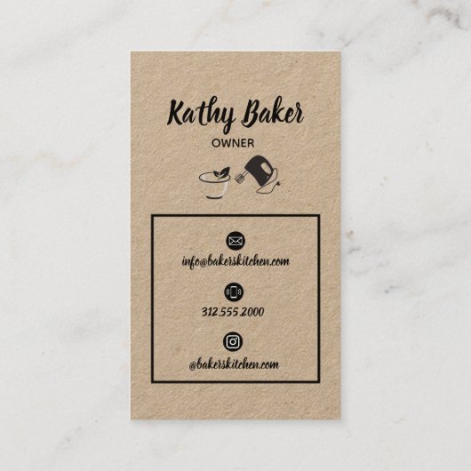 ベーキング会社名刺 名刺 (裏面)