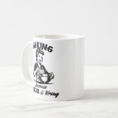 ベーキング原因殺人は間違ったおもしろいレトロ コーヒーマグカップ (正面左)