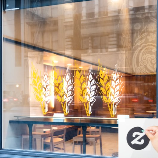 ベーキング又はカフェ業小麦穂装飾品 ウィンドウサイン (カフェ窓)