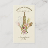 ベーキング器ケータリング調理師シェフアイボリー 名刺 (正面)