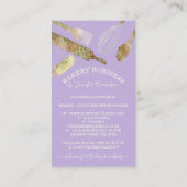 ベーキング器ケータリング調理師シェフパープル 名刺 (裏面)