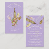 ベーキング器ケータリング調理師シェフパープル 名刺 (正面/裏面)