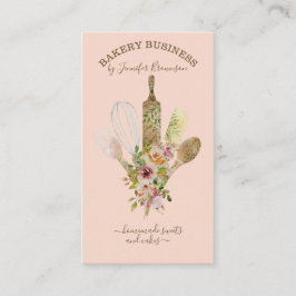 ベーキング器ケータリング調理師シェフ縦可愛 名刺